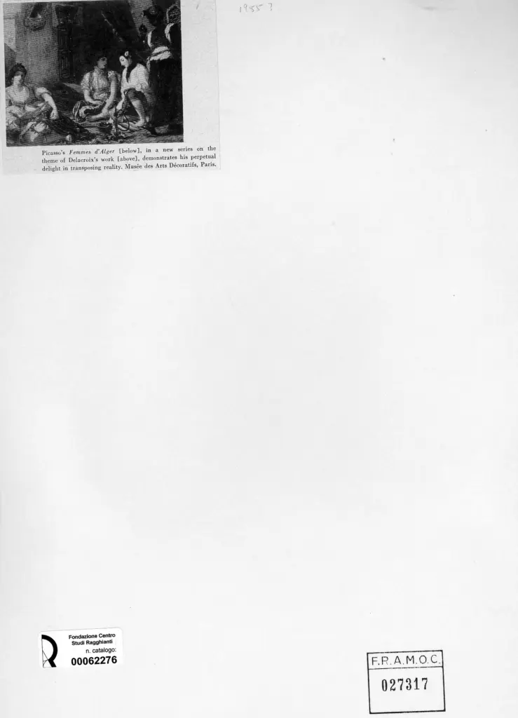 Anonimo , Picasso, Pablo - sec. XX - Composizione , retro