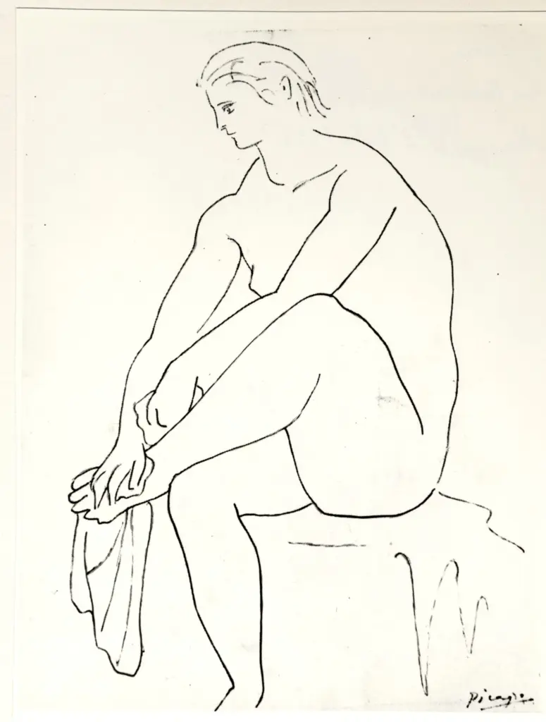 Anonimo , Picasso, Pablo - sec. XX - La Baigneuse , fronte