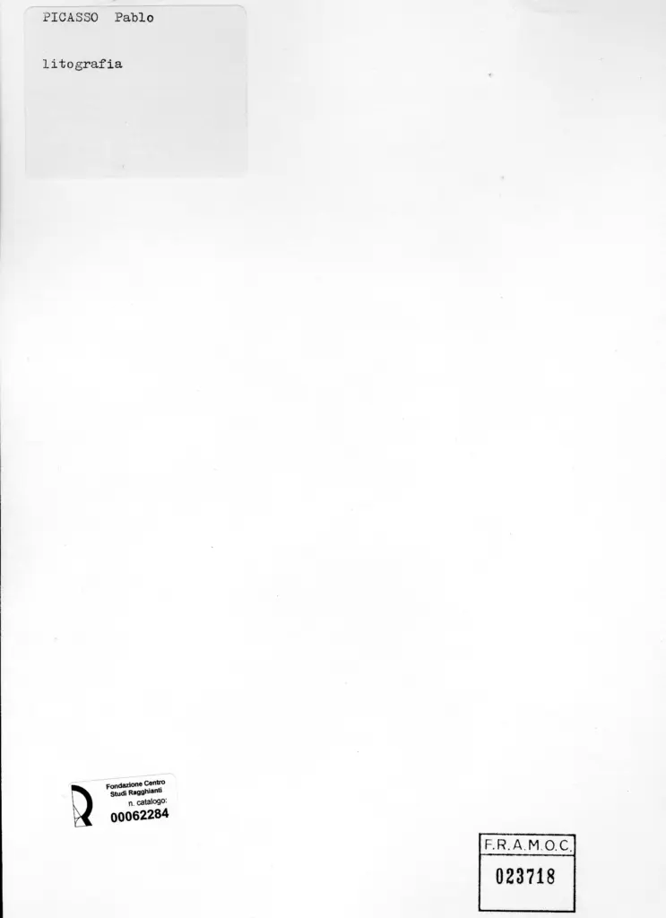 Anonimo , Picasso, Pablo - sec. XX - Ritratto di donna , retro