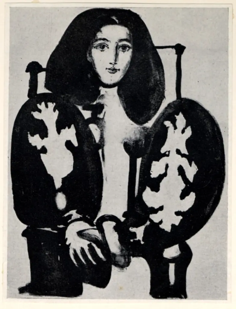 Anonimo , Picasso, Pablo - sec. XX - Donna , fronte