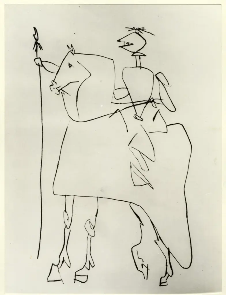 Anonimo , Picasso, Pablo - sec. XX - Cavaliere , fronte