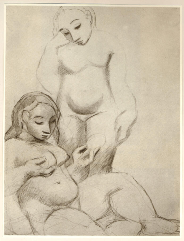 Anonimo , Picasso, Pablo - sec. XX - Two nude women , fronte