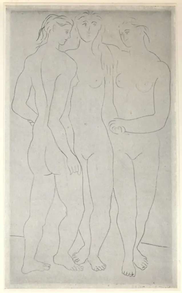 Anonimo , Picasso, Pablo - sec. XX - Les trois Graces , fronte