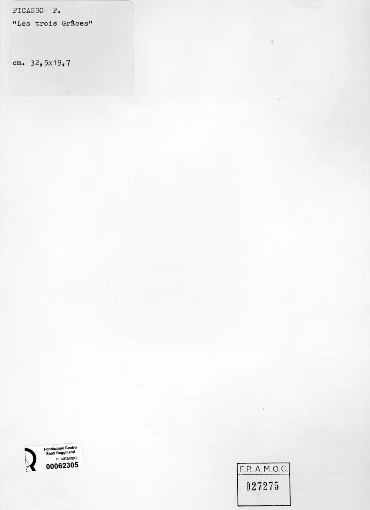 Anonimo , Picasso, Pablo - sec. XX - Les trois Graces , retro