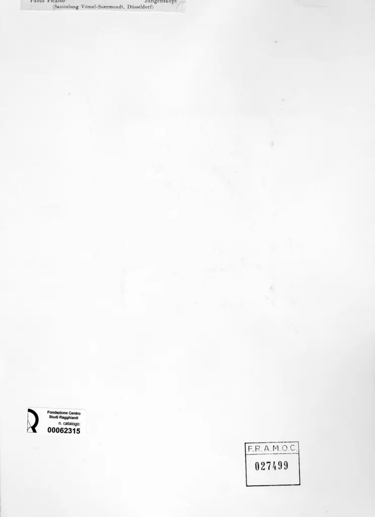 Anonimo , Picasso, Pablo - sec. XX - Jungenkopf , retro