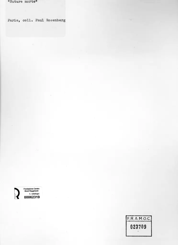 Anonimo , Picasso, Pablo - sec. XX - Nature morte , retro