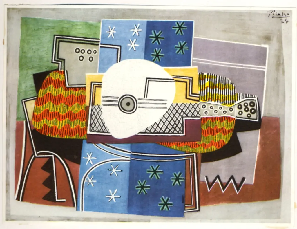 Anonimo , Picasso, Pablo - sec. XX - Still life with mandolin , fronte