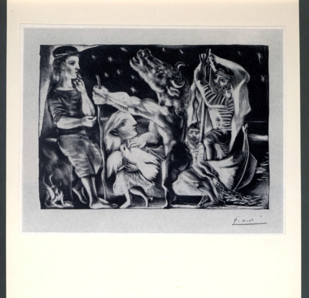 Anonimo , Picasso, Pablo - sec. XX - Blind Minotaur Led through The Nights by a Girl with Fluttering Dove , fronte