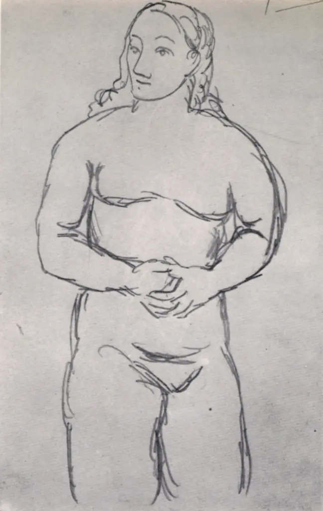 Anonimo , Picasso, Pablo - sec. XX - Femme nue , fronte