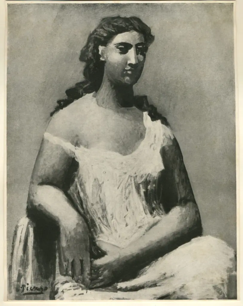 Anonimo , Picasso, Pablo - sec. XX - Donna seduta , fronte