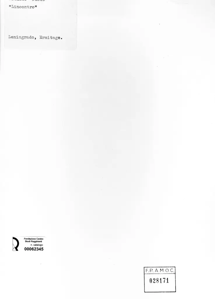 Anonimo , Picasso, Pablo - sec. XX - L'incontro , retro