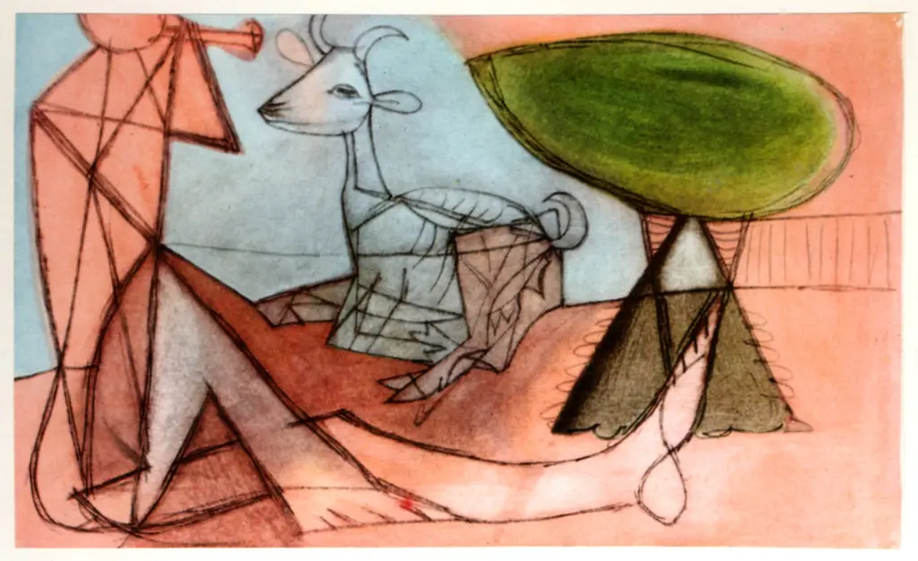 Anonimo , Picasso, Pablo - sec. XX - Il capretto , fronte