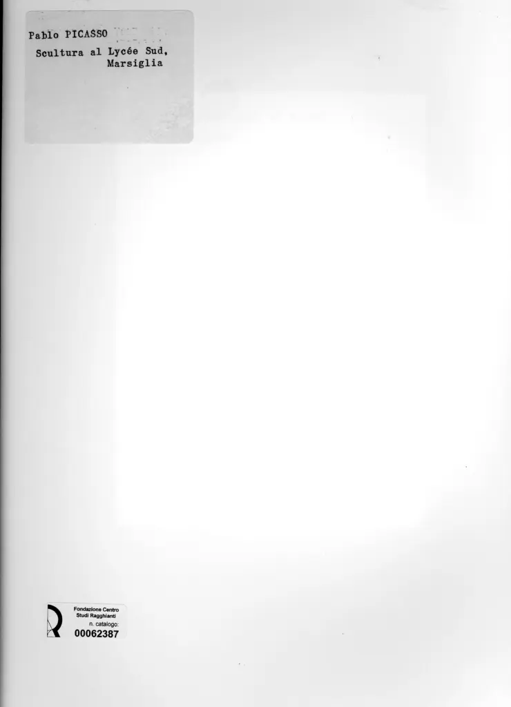 Anonimo , Picasso, Pablo - sec. XX - Composizione , retro