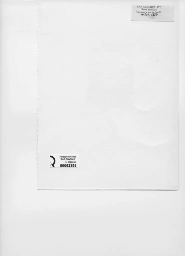 Anonimo , Santaolaria, V. - sec. XX - Sieste s&eacute;villane , retro