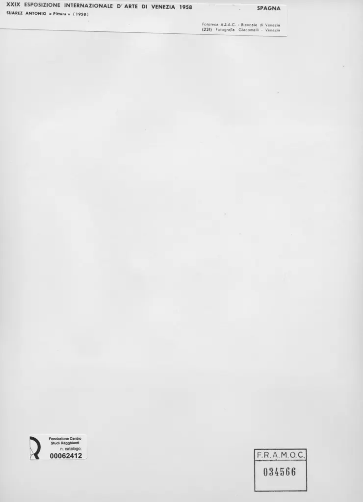 Giacomelli , Suarez, Antonio - sec. XX - Pittura , retro