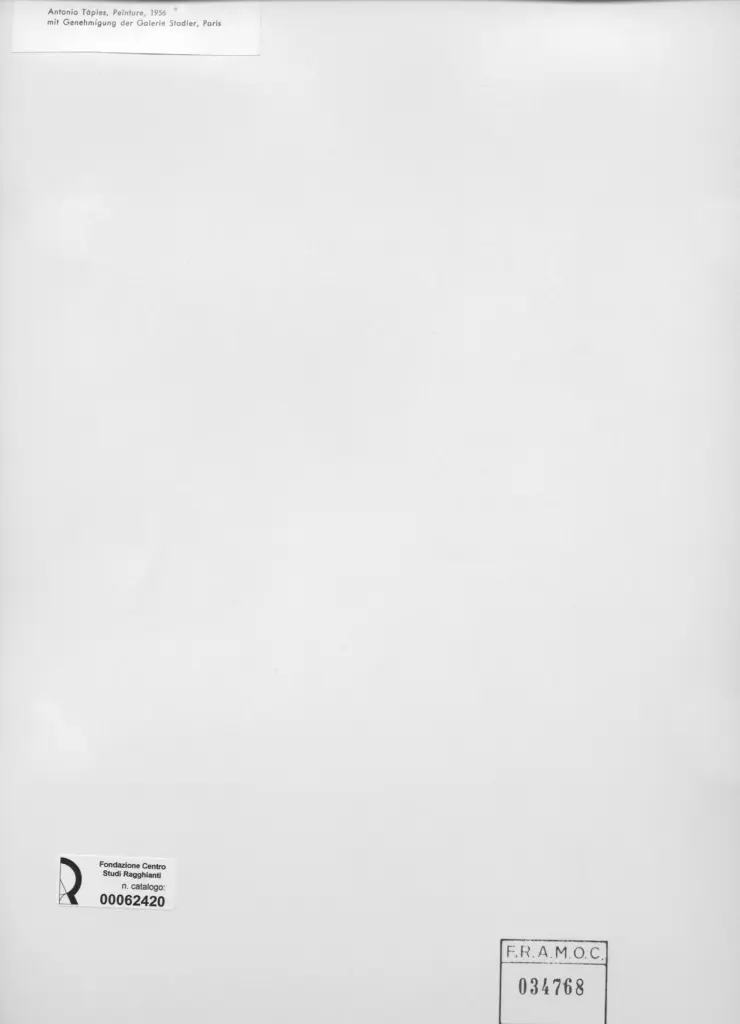 Anonimo , Tapies, Antonio - sec. XX - Peinture , retro