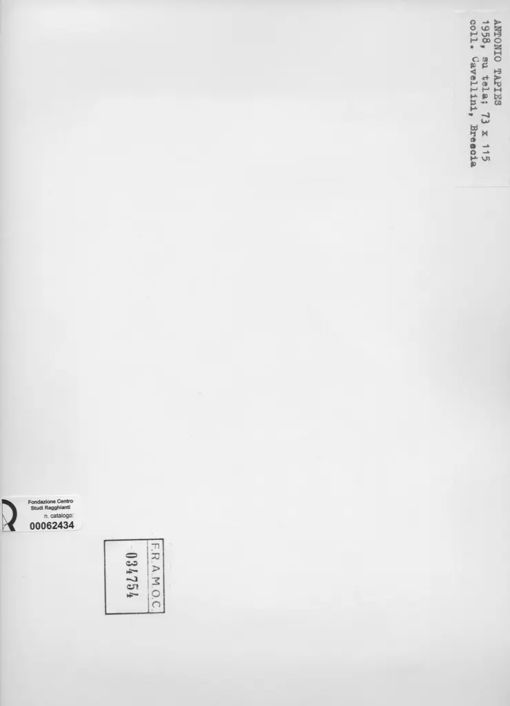 Anonimo , Tapies, Antonio - sec. XX , retro