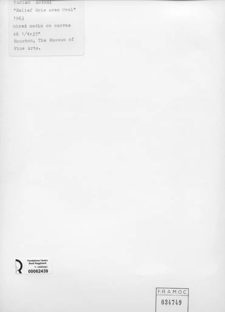 Anonimo , Tapies, Antonio - sec. XX , retro