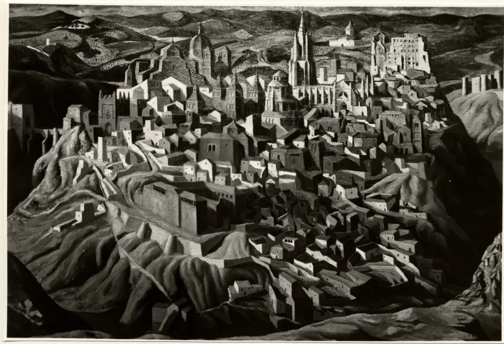 A.F.I. Agenzia Fotografica Industriale , Uranga, Santiago - sec. XX - Visione di Toledo , fronte