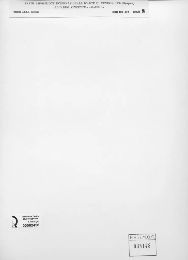 A.F.I. Agenzia Fotografica Industriale , Vincente, Eduard - sec. XX - Madrid , retro