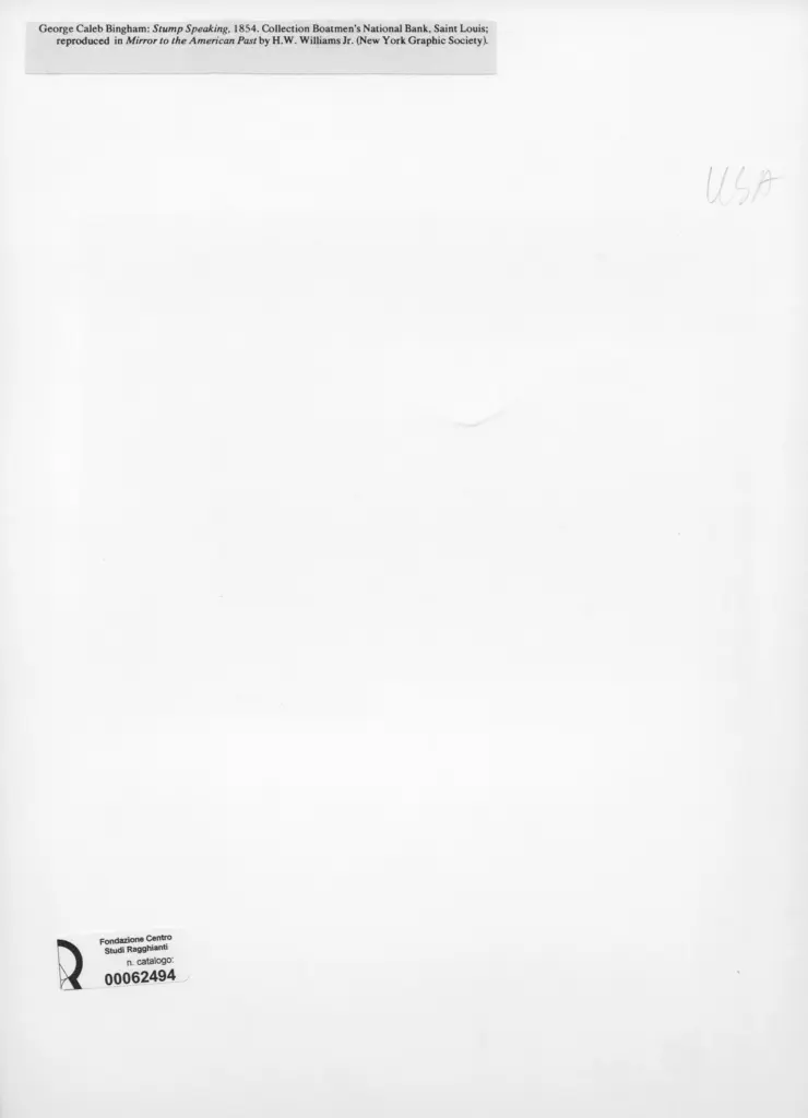 Anonimo , Bingham, George Caleb - sec. XIX - Stump Speaking , retro