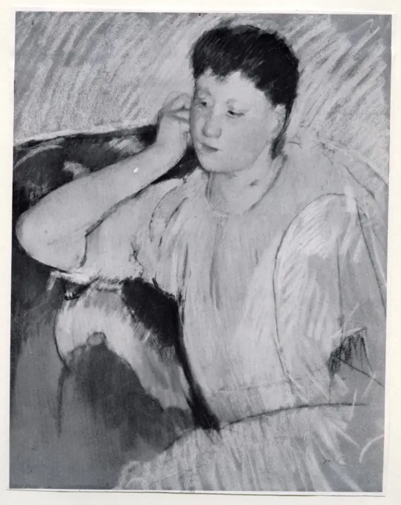 Anonimo , Cassatt, Mary - sec. XIX - Jeune femme assise , fronte