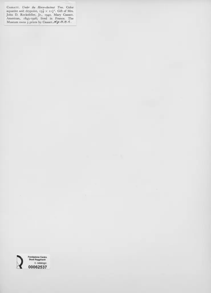 Anonimo , Cassatt, Mary - sec. XIX - Under the Horse-chestnut Tree , retro