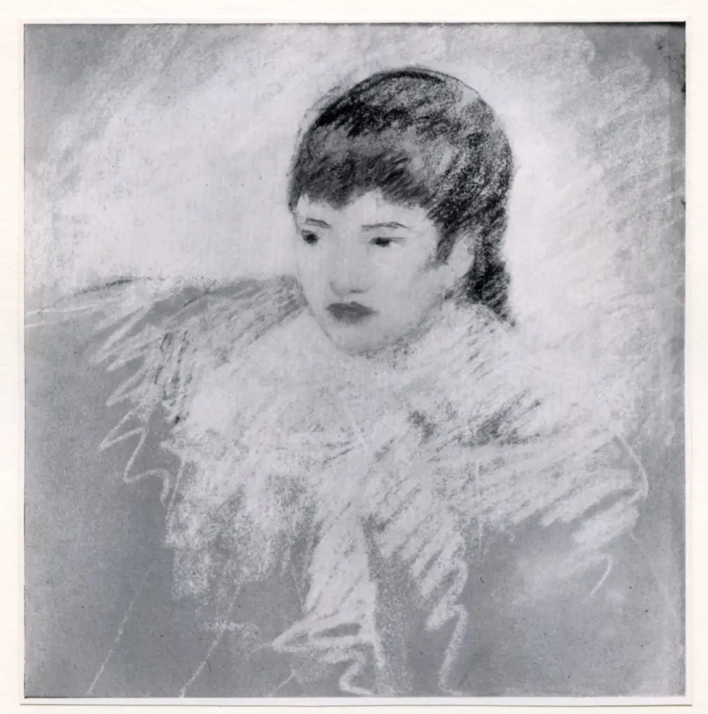 Anonimo , Cassatt, Mary - sec. XIX - Fillette aux cheveux bruns , fronte