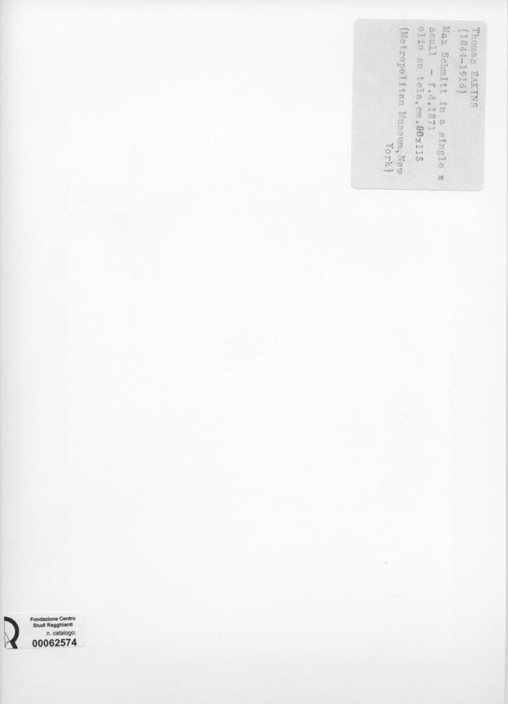 Anonimo , Eakins, Thomas - sec. XIX - Max Schmitt in a single scull , retro