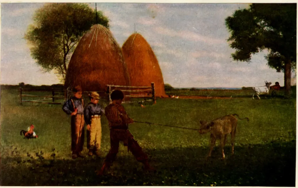 Anonimo , Homer, Winslow - sec. XIX - Weaning the calf , fronte