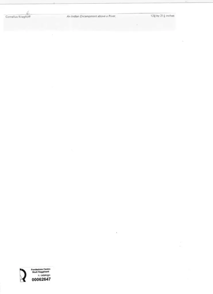 Anonimo , Krieghoff, Cornelius - sec. XIX - An Indian Encampment above et a River , retro