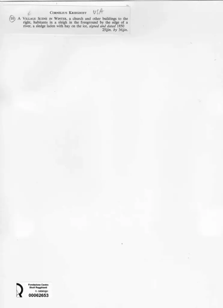 Anonimo , Krieghoff, Cornelius - sec. XIX - A Village in Winter , retro