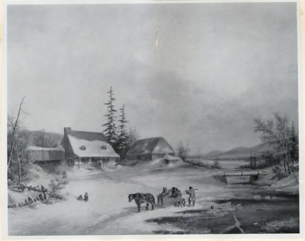 Anonimo , Krieghoff, Cornelius - sec. XIX - A Quebec Farm , fronte