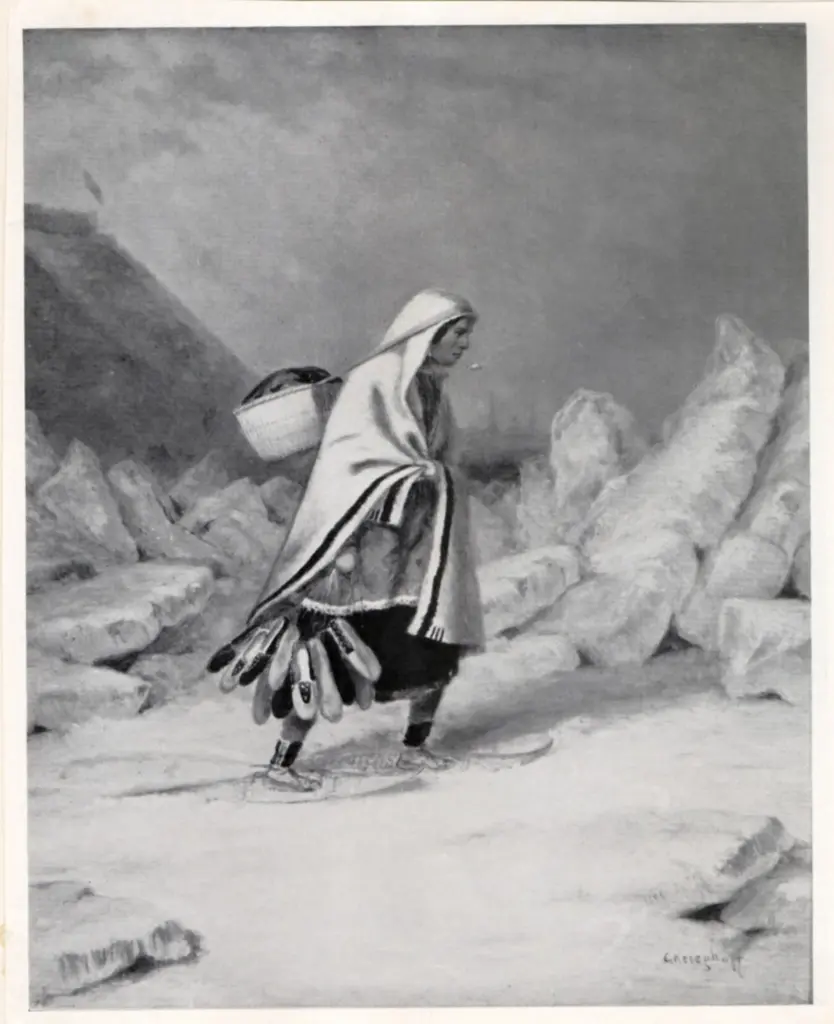 Anonimo , Krieghoff, Cornelius - sec. XIX - An Indian Woman , fronte