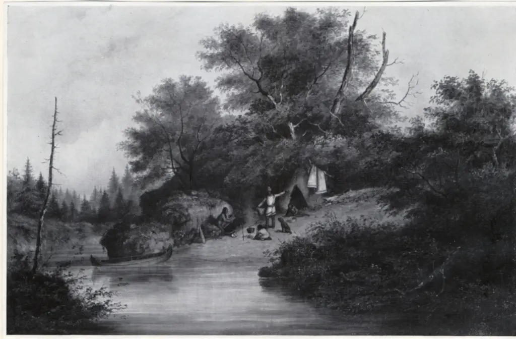 Anonimo , Krieghoff, Cornelius - sec. XIX - An Indian Encampment , fronte