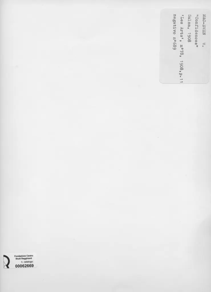 Anonimo , Mac-Ewen, Walter - sec. XIX - Confidences , retro