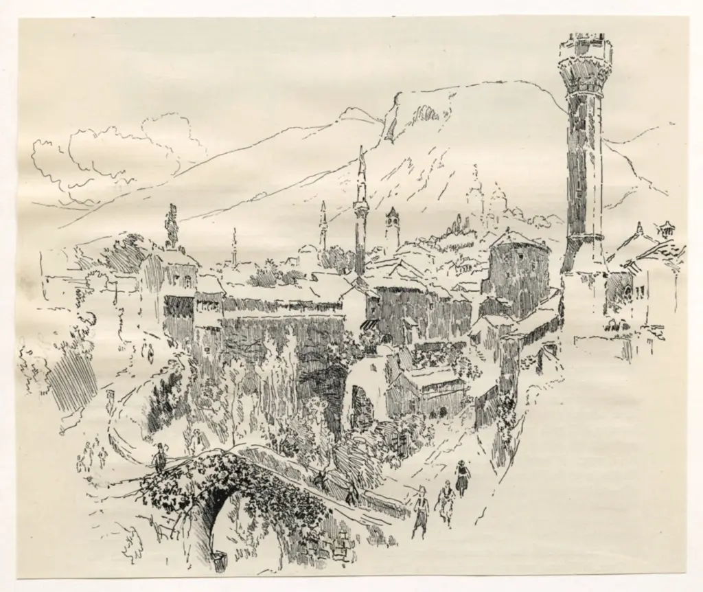 Anonimo , Pennell, Joseph - sec. XIX - A Street in Mostar , fronte