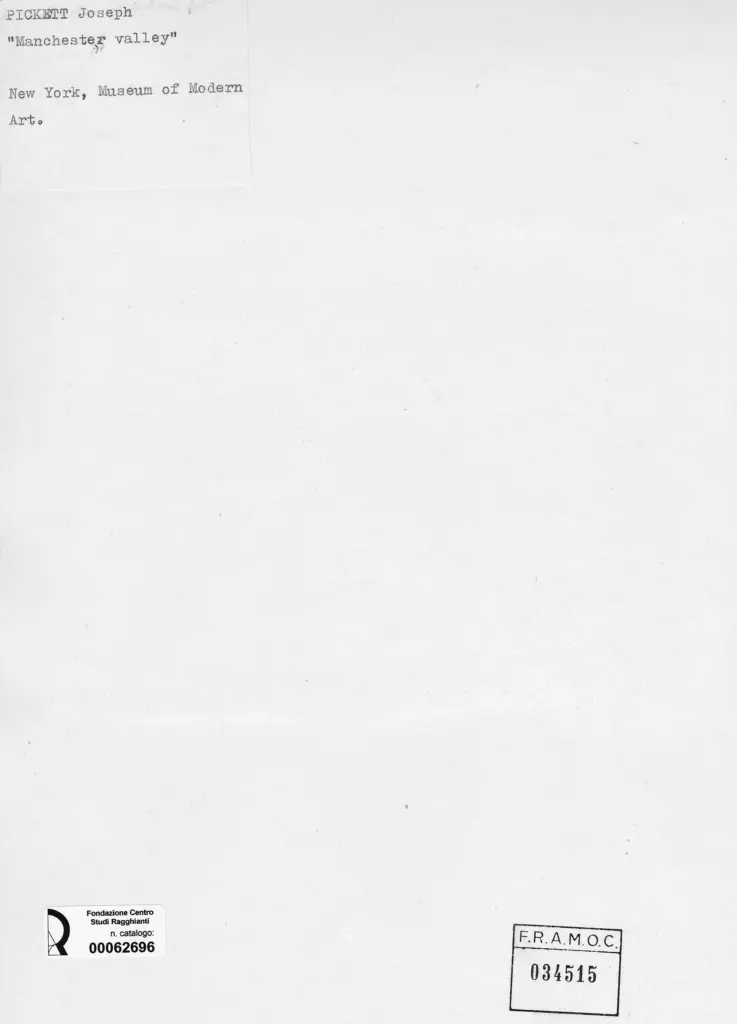 Anonimo , Pickett, Joseph - sec. XIX - Manchester Valley , retro