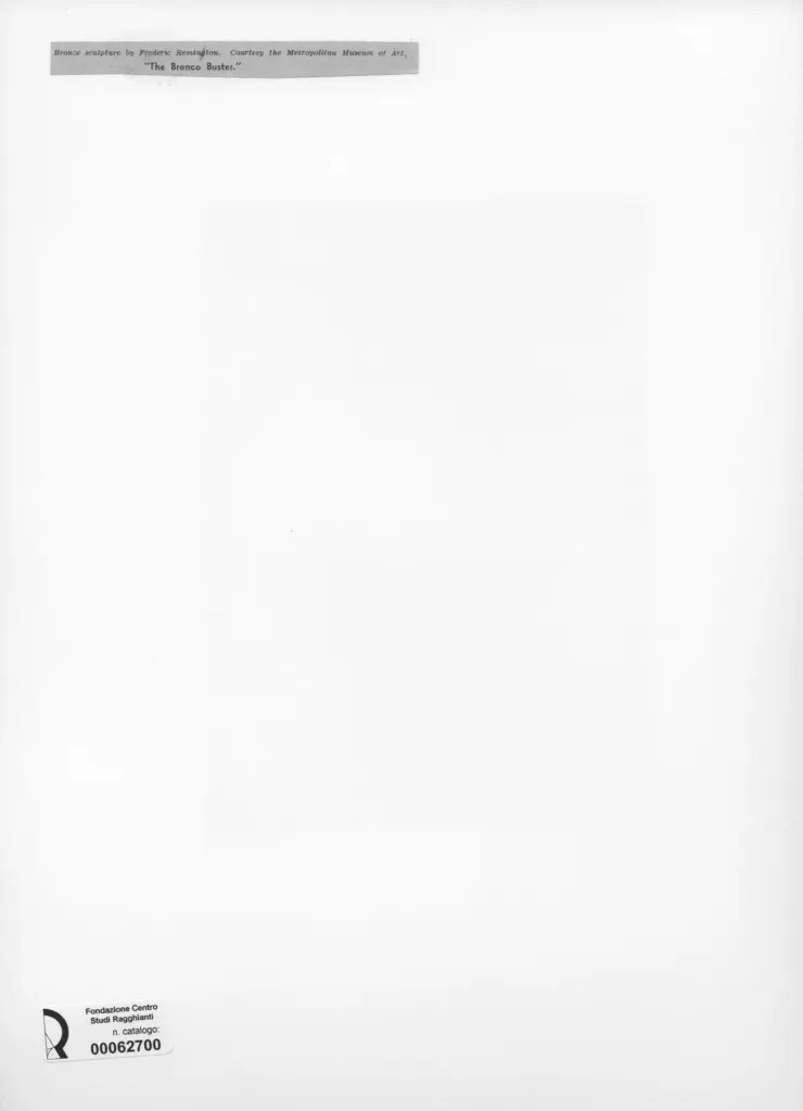 Anonimo , Remington, Frederick - sec. XIX - The Bronco Buster , retro