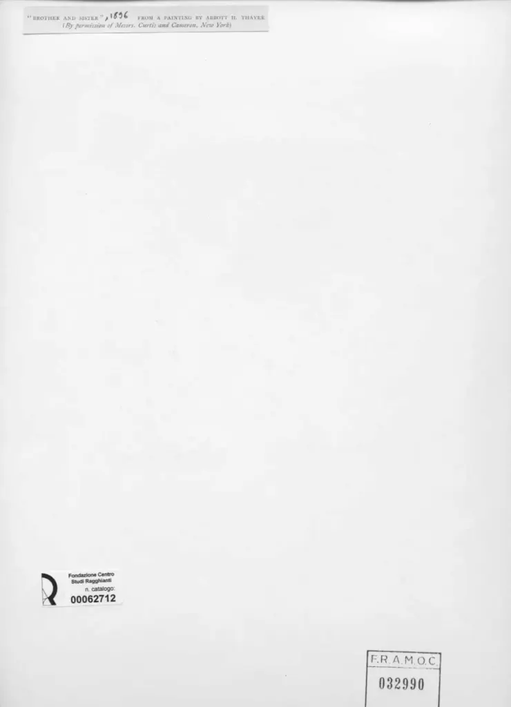 Anonimo , Thayer, Abbott Henderson - sec. XIX - Brother and sister , retro