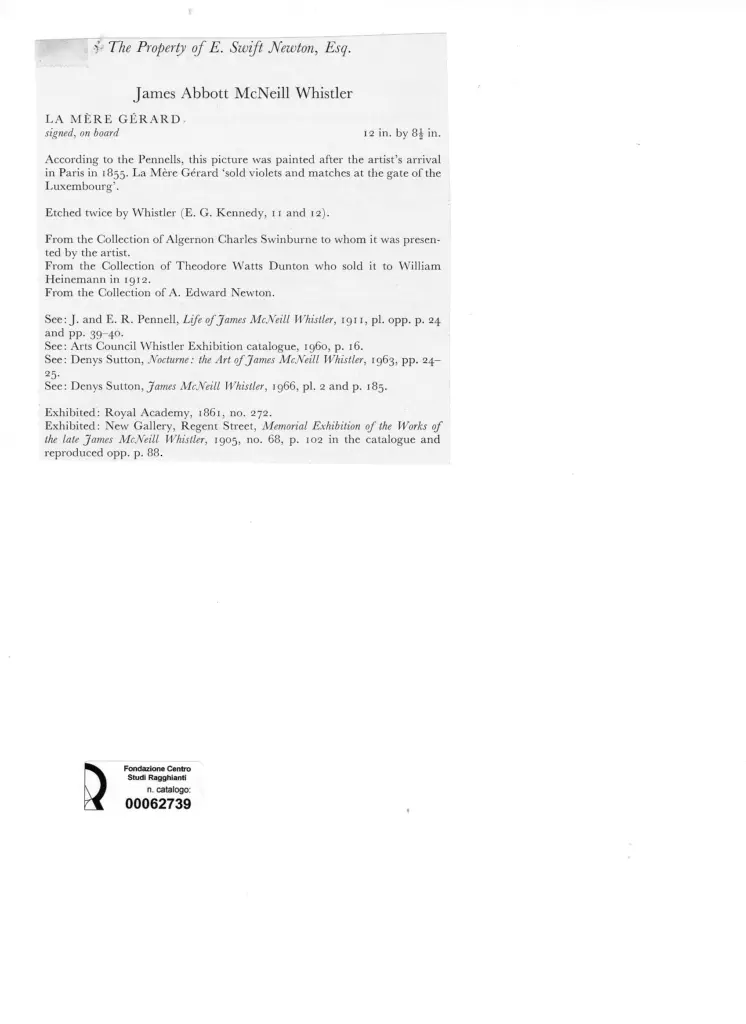 Anonimo , NcNeil Whistler, James Abbott , retro