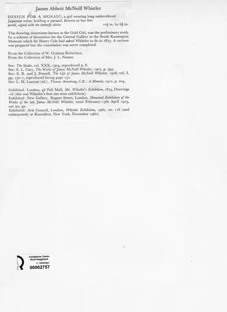 Anonimo , NcNeil Whistler, James Abbott , retro