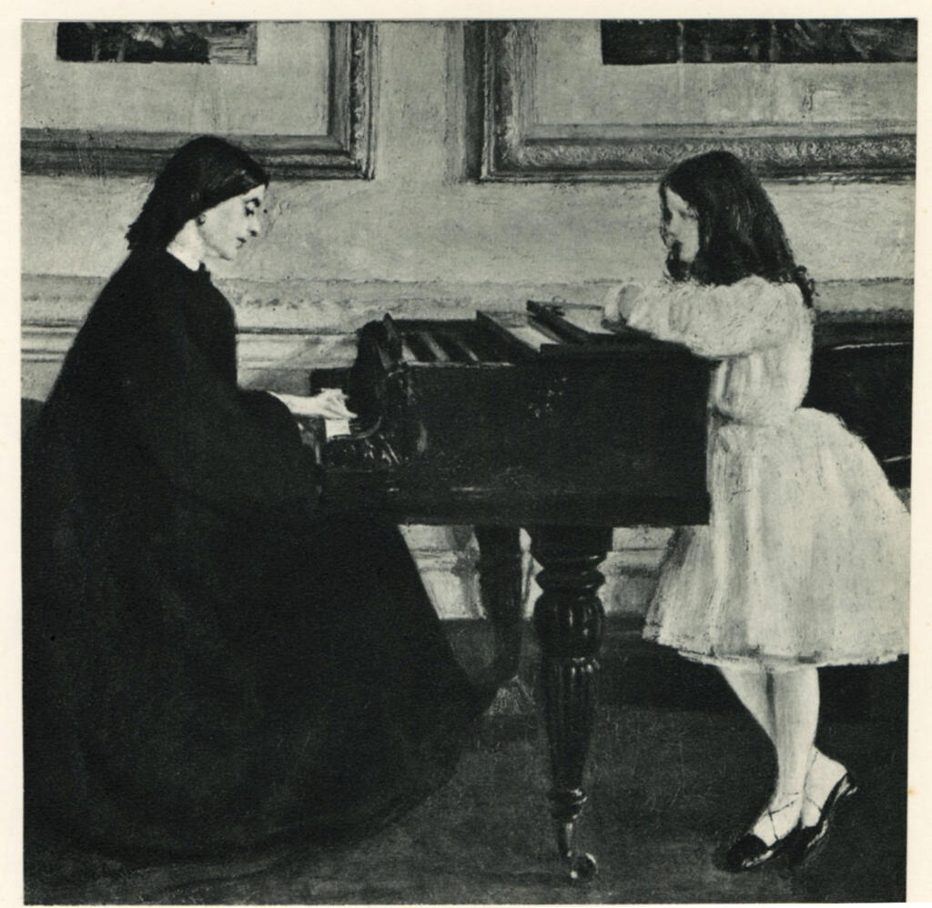Grosvenor Photocraft , NcNeil Whistler, James Abbott - sec. XIX - Al piano , fronte