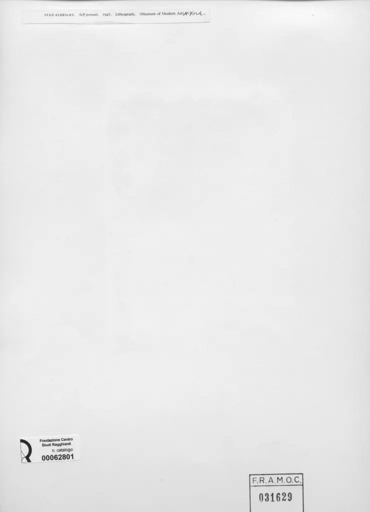 Anonimo , Albright, Ivan - sec. XX - Self Portrait , retro