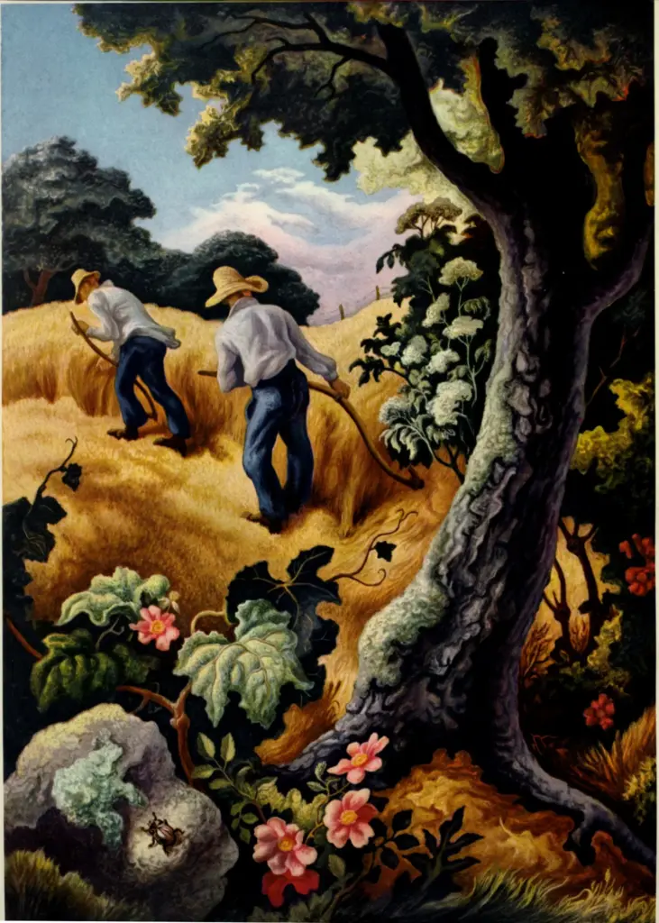 Anonimo , Benton, Thomas Hart - sec. XX - Falciatura , fronte