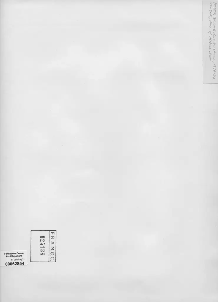 Anonimo , Blume, Peter - sec. XX - La citt&agrave; eterna , retro