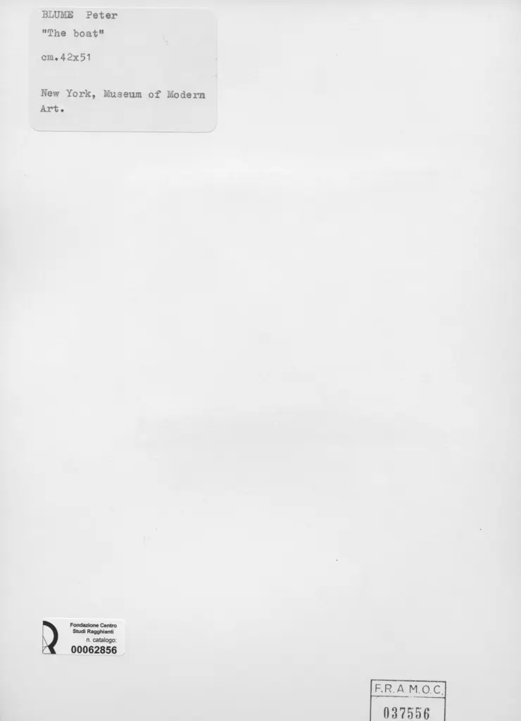 Anonimo , Blume, Peter - sec. XX - The Boat , retro