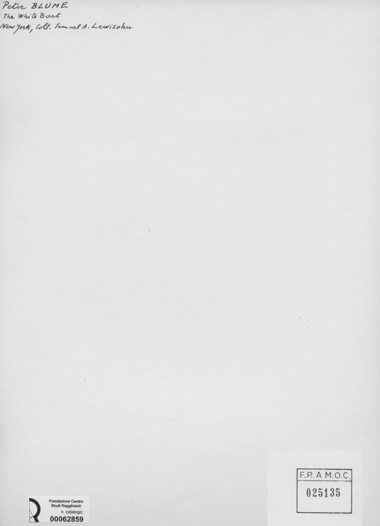 Anonimo , Blume, Peter - sec. XX - The White Boat , retro