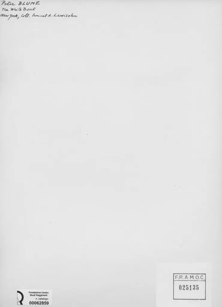 Anonimo , Blume, Peter - sec. XX - The White Boat , retro