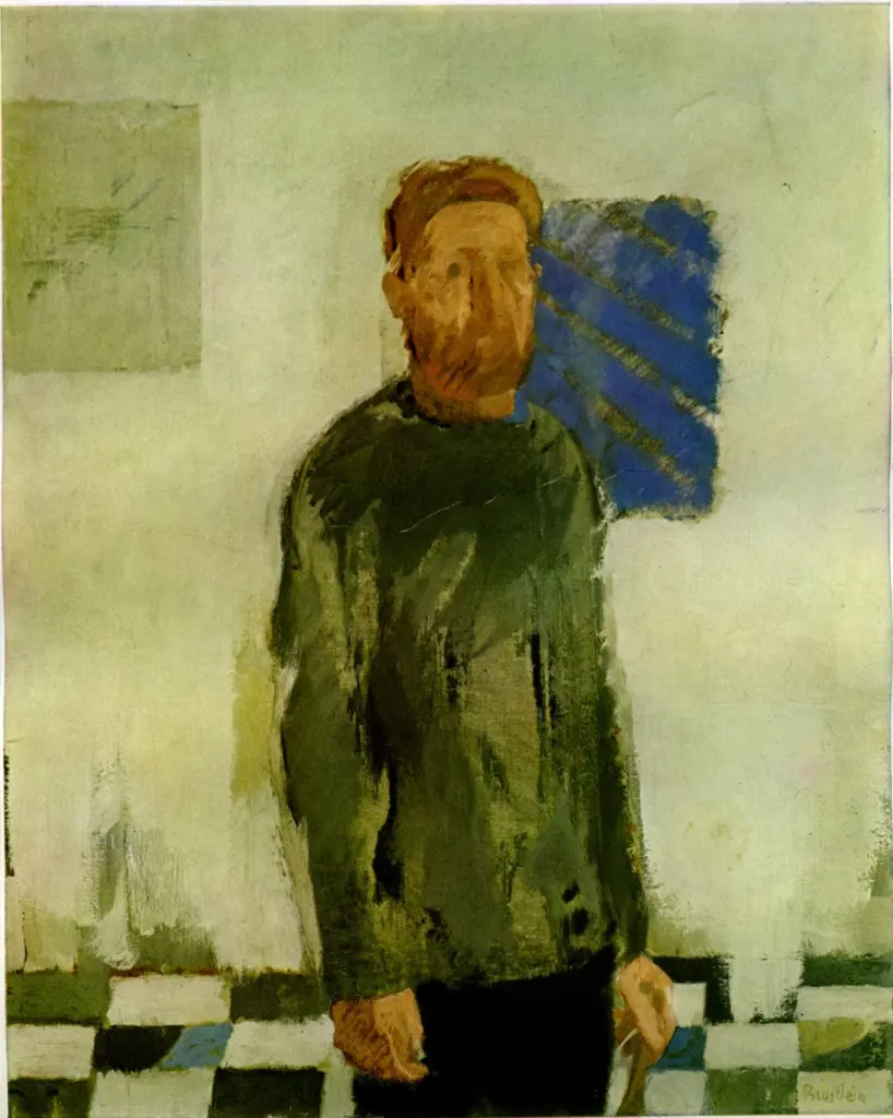 Brustein, Daniel , Self-portrait, Checkered Floor